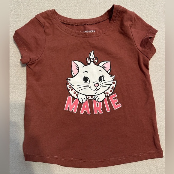 Disney Brown Marie Cat Short Sleeve Tee - Picture 1 of 3